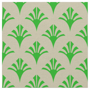 Tecido Padrão Art Deco 02 - Verde limão escuro em fora do