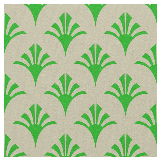 Tecido Padrão Art Deco 02 - Verde limão escuro em fora do (Detalhe)