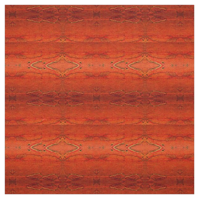 Tecido Padrão Asteca Laranja (Modelo)