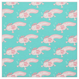 Tecido Padrão Axolotl rosa