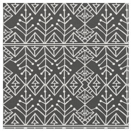 Tecido - Padrão Aztec preto e branco