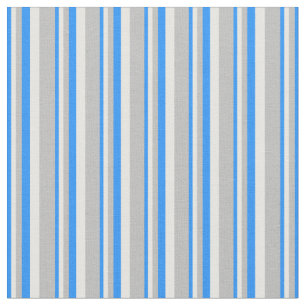 Tecido Padrão Azul, Branco e Cinza