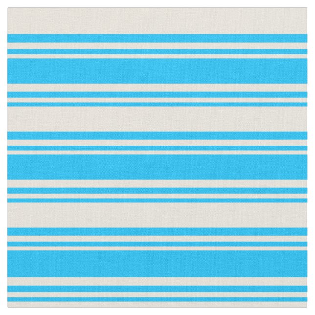 Tecido Padrão Azul Céu Profundo e Vinculado a bege/Stripe (Detalhe)