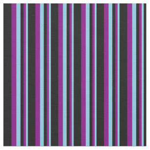 Tecido Padrão Azul Céu, Roxo e Preto Vinculado/Strike