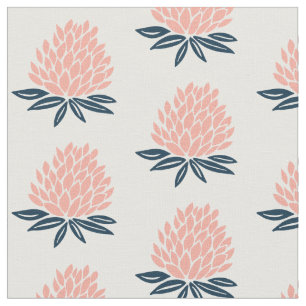 Tecido Padrão Azul Cor-de-rosa com água do Lotus