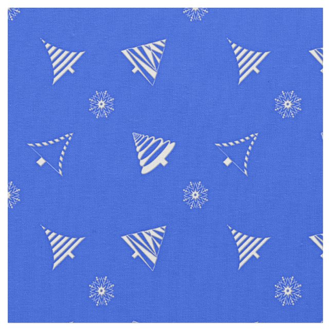 Tecido padrão azul de férias de natal (Detalhe)