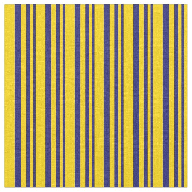 Tecido Padrão Azul e Amarelo da meia-noite (Detalhe)