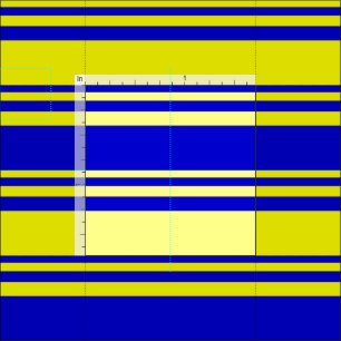 Tecido Padrão Azul e Amarelo das faixas
