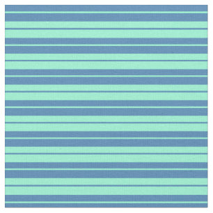 Tecido Padrão Azul e Aquamarino