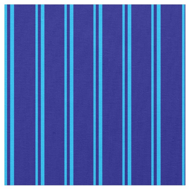 Tecido Padrão Azul e Azul Striped/Links do Céu Profundo (Detalhe)