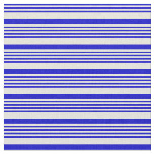 Tecido Padrão Azul e bege ligado/listrado