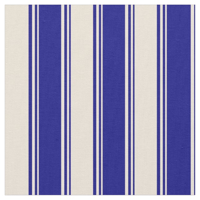 Tecido Padrão Azul e Bisque Vinculado/Striped (Detalhe)