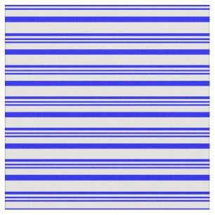 Tecido Padrão Azul e Branco de Listras
