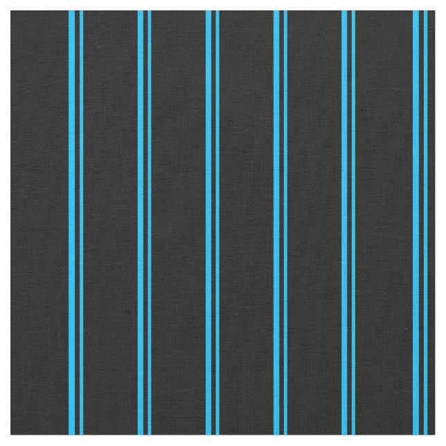 Tecido Padrão Azul e Negro Striped/Links do Céu Profundo (Detalhe)