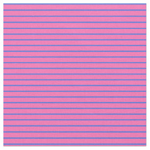 Tecido Padrão Azul-Rosa-Quente e Real de Stripes