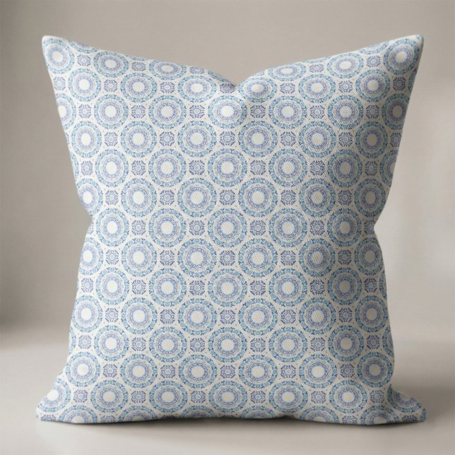 Tecido Padrão Azulejo Azulejo Azulejo do Mediterrâneo Azu (Criador carregado)