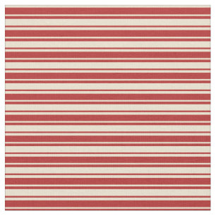 Tecido Padrão bege e vermelho Striped/linkado