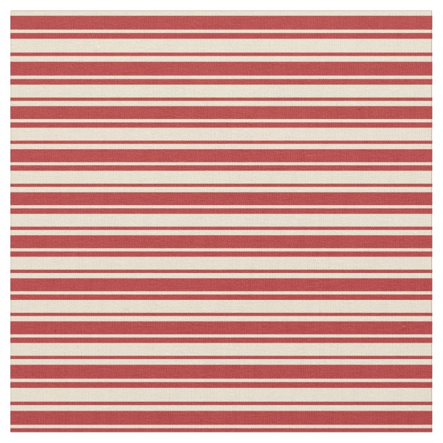 Tecido Padrão bege e vermelho Striped/linkado (Detalhe)