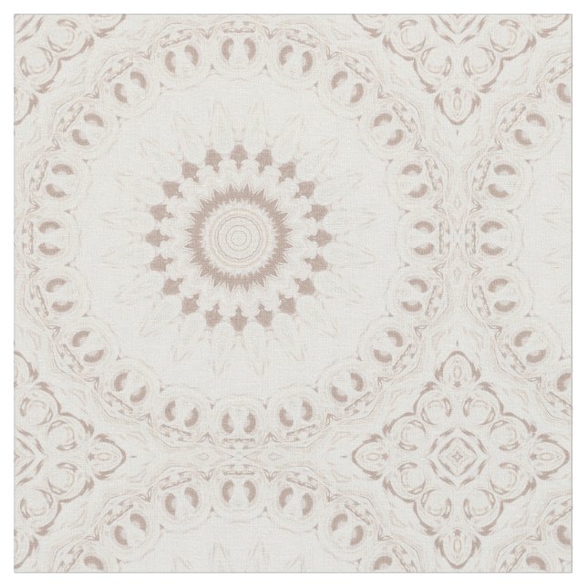 Tecido Padrão Beige e Cream Mandala (Detalhe)