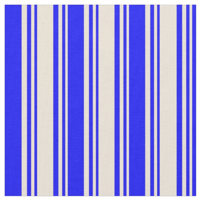 Tecido Padrão Bisque e Linhas Azuis/Stripes (Detalhe)