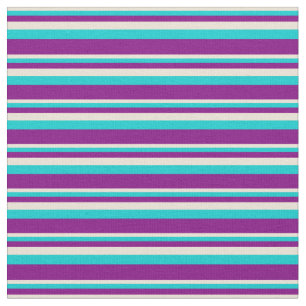 Tecido Padrão Bisquito, Turquesa Escura e Colorido Roxo