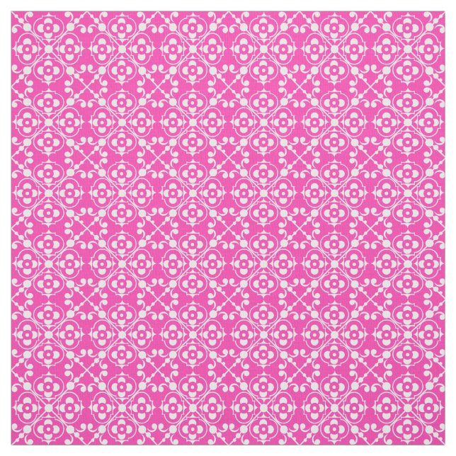 Tecido Padrão Bonito rosa e branco (Modelo)