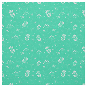 Tecido Padrão Botânico Com Elemento Floral Minimalista