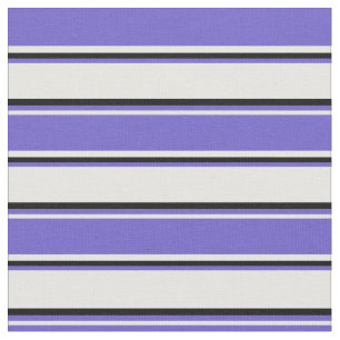 Tecido Padrão Branco, Azul Espalhado e Preto Espalhado