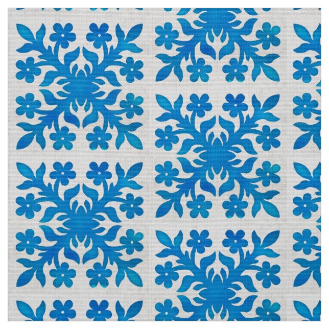 Tecido Padrão branco e azul de índio bonito e clássico (Modelo)