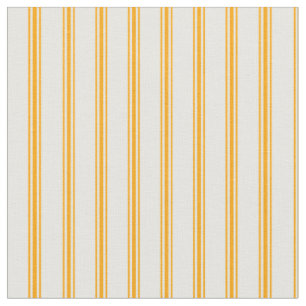 Tecido Padrão Branco e Laranja Striped/Links