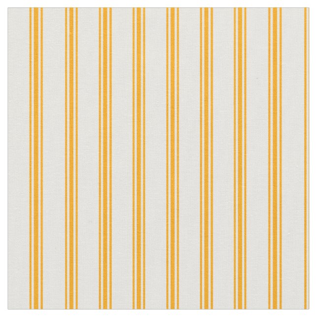 Tecido Padrão Branco e Laranja Striped/Links (Detalhe)