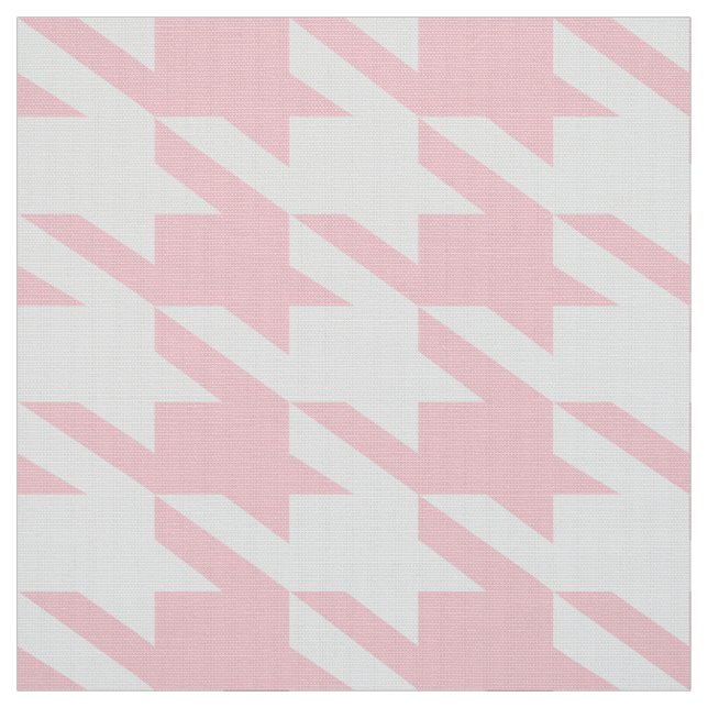 Tecido Padrão branco e rosado de houndstooth perfeito (Modelo)