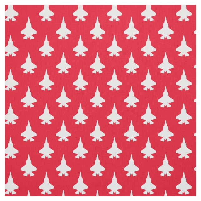 Tecido Padrão branco F-35 de caça de raios em vermelho (Modelo)