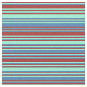 Tecido Padrão castanho, aquamarino e azul linhado