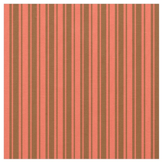 Tecido Padrão Castanho e Vermelho de Stripes (Detalhe)