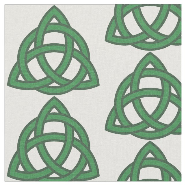 Tecido Padrão Celta Verde do Nó Triquetra (Detalhe)