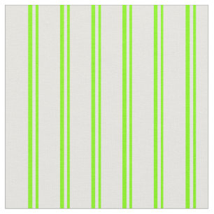 Tecido Padrão Chartreuse e Linhas Brancas/Stripes