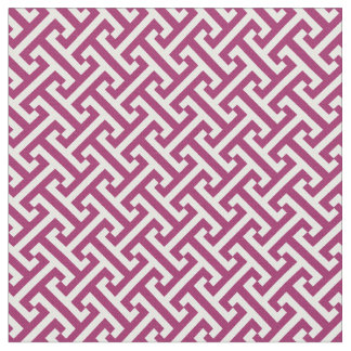 Tecido Padrão-chave grego Berry Purple