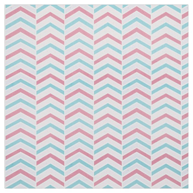 Tecido Padrão Chevron de Cereja e Azul Esmaecidos (Modelo)