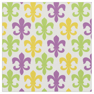 Tecido Padrão Chic Fleur De Lis Mardi Gras