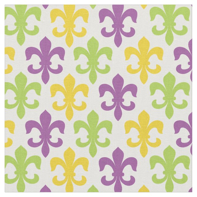 Tecido Padrão Chic Fleur De Lis Mardi Gras (Detalhe)