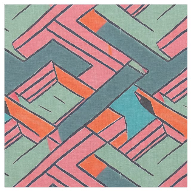 Tecido Padrão Chinês Tradicional Japonês (Detalhe)