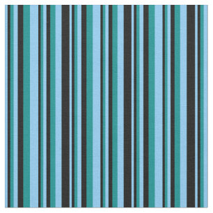 Tecido Padrão ciano azul claro, preto e escuro