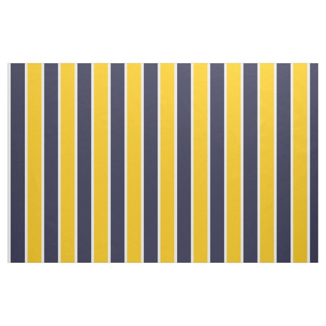 Tecido Padrão Clássico de Stripes Brancas Amarelas Amarel (Fat Quarter)