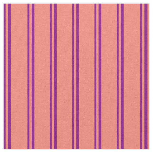 Tecido Padrão Colorido de Roxo e Salmão (Detalhe)