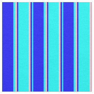 Tecido Padrão com risca de cor ciano, azul e rosa