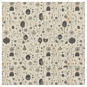 Tecido Padrão contínuo de Halloween Boho