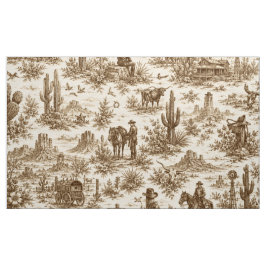 Tecido Padrão contínuo de Toile do Deserto Ocidental Vint