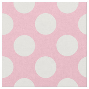 Tecido Padrão Cor-de-rosa do Pastel Branco Vintage Big Bo