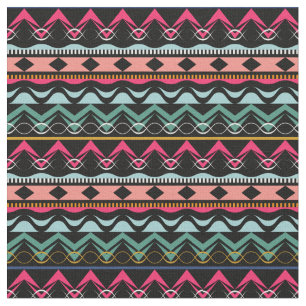 Tecido Padrão Corajoso Tribal Aztec Etônico